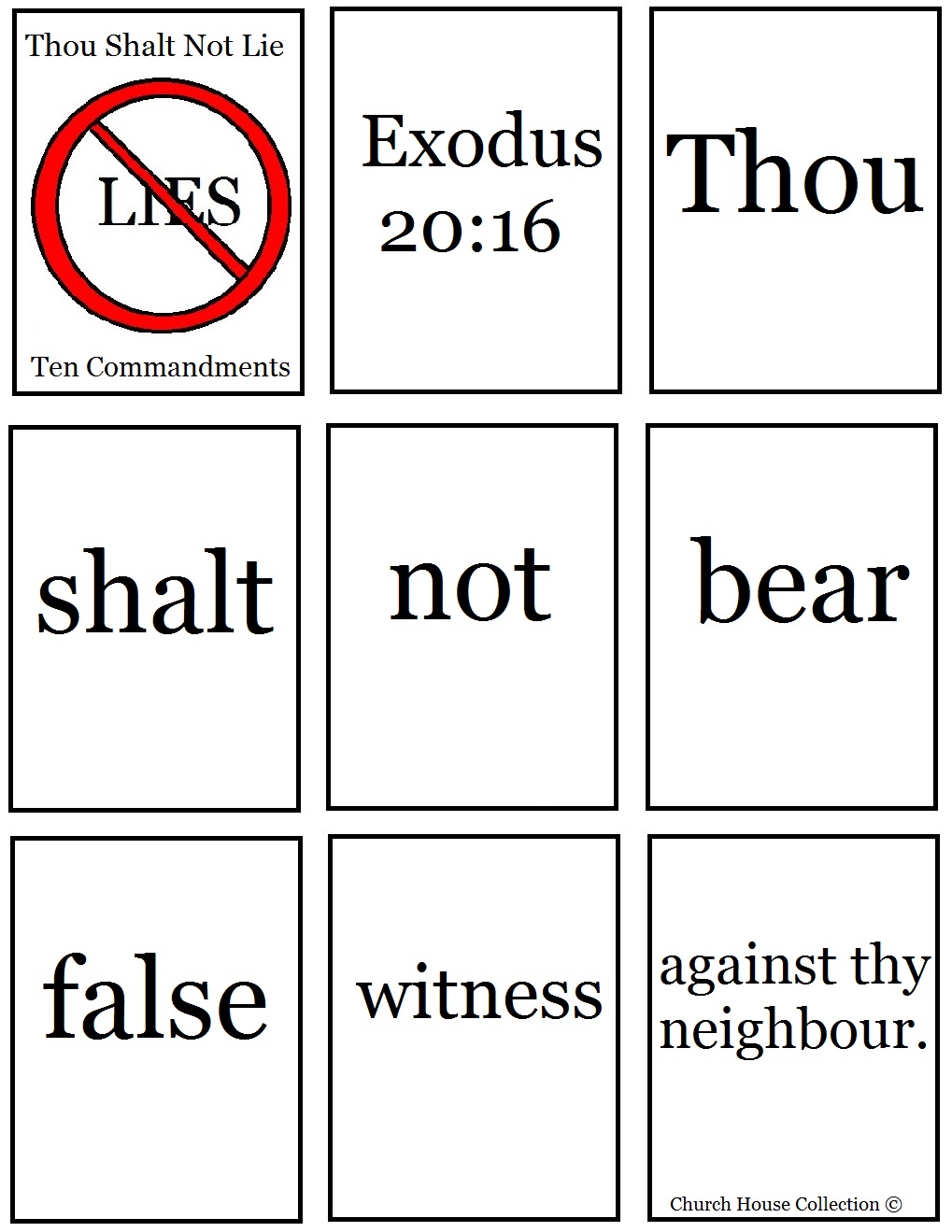 is one of the 10 commandments thou shalt not lie